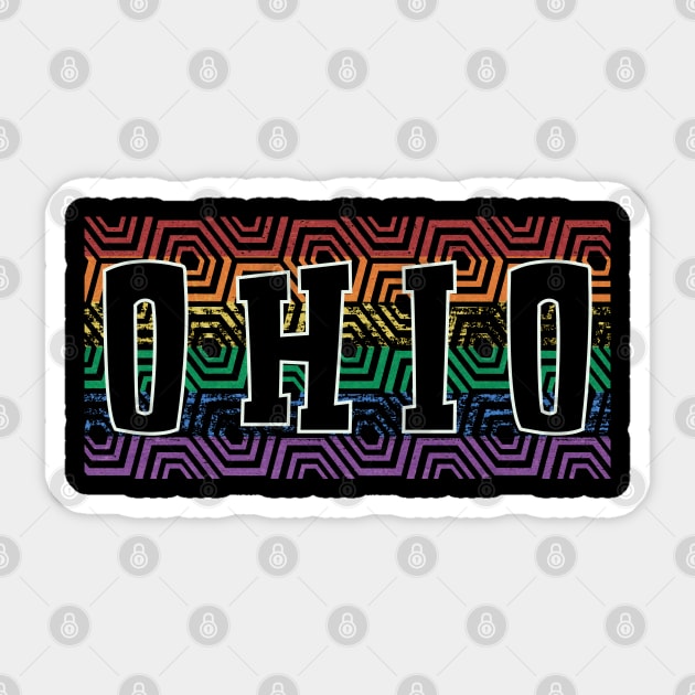 LGBTQ PATTERN USA OHIO Sticker by Zodiac BeMac